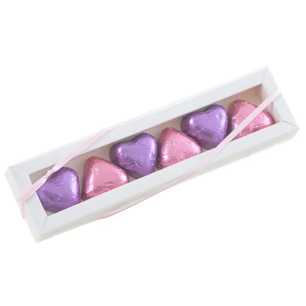 Corazones de Chocolate Rellenos de Trufa Caja 6un