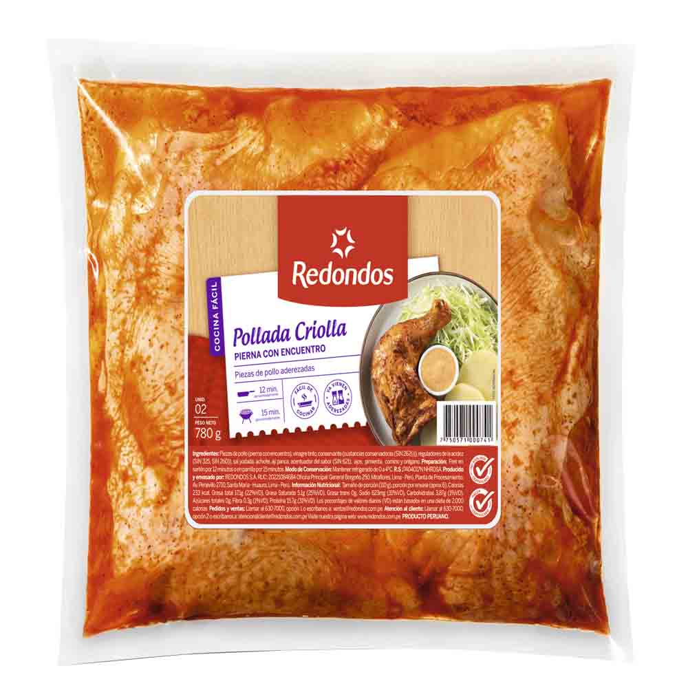 Pollada Criolla REDONDOS Empaque 780g