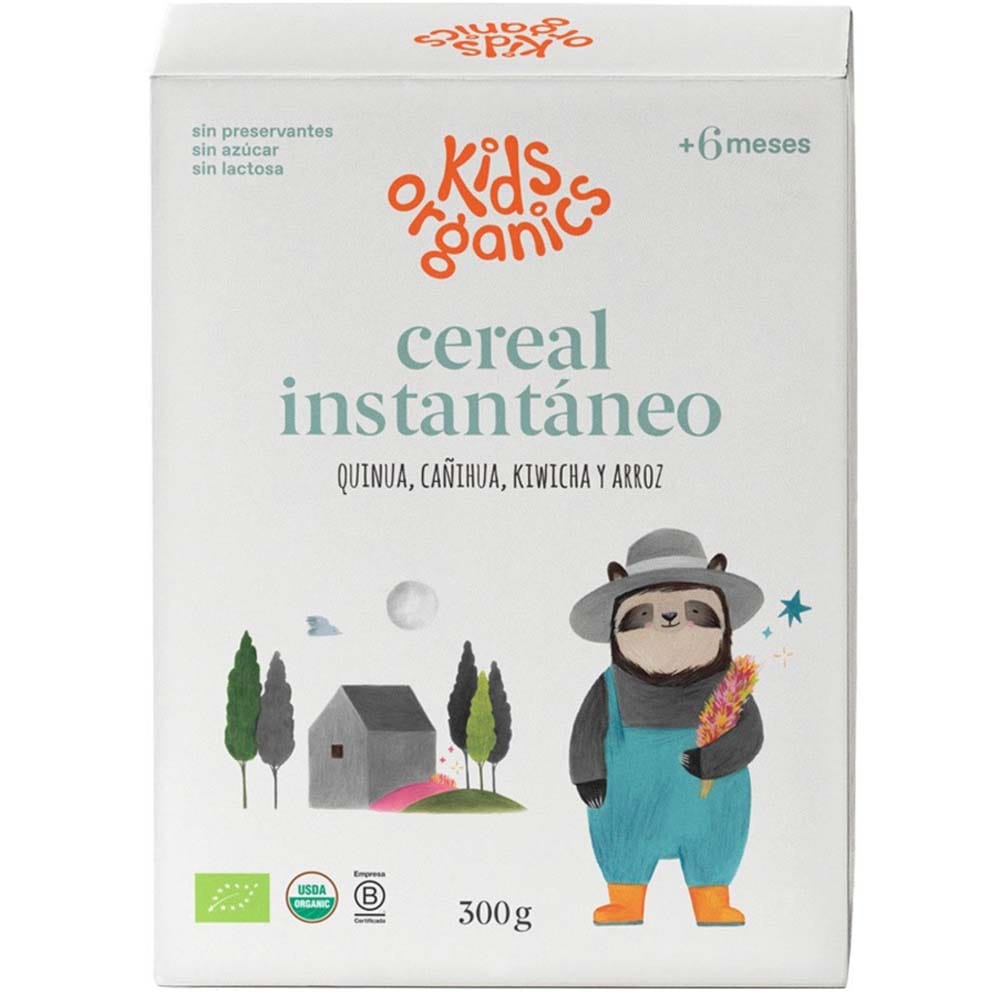 Papilla instantánea orgánica de Quinua, Kiwicha, Cañihua y Arroz KIDS ORGANICS Caja 300g