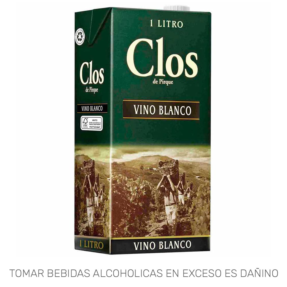Vino CLOS DE PIRQUE Vino Blanco Resrva Caja 1L