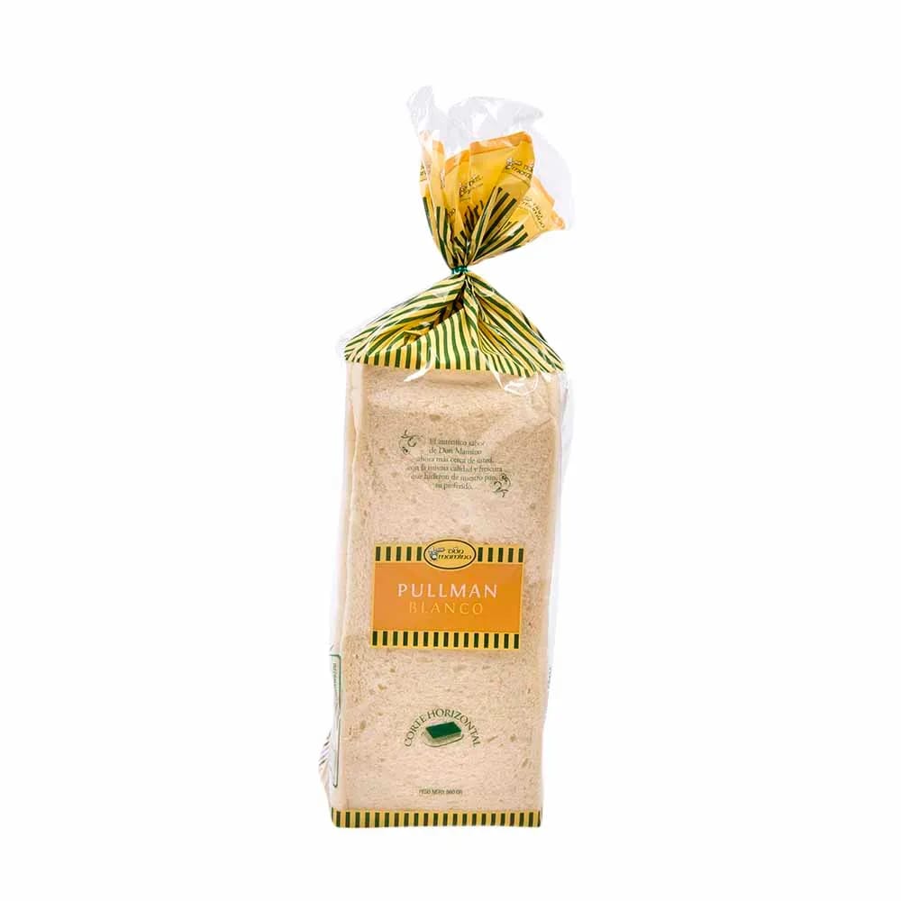 Pan de Molde Blanco DON MAMINO Pullman Corte Horizontal Bolsa 560g