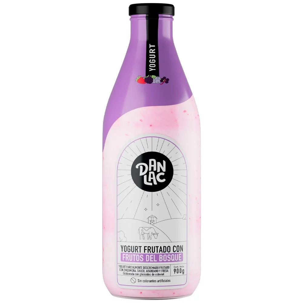 Yogurt DANLAC Frutado Frutos del Bosque Botella 900g