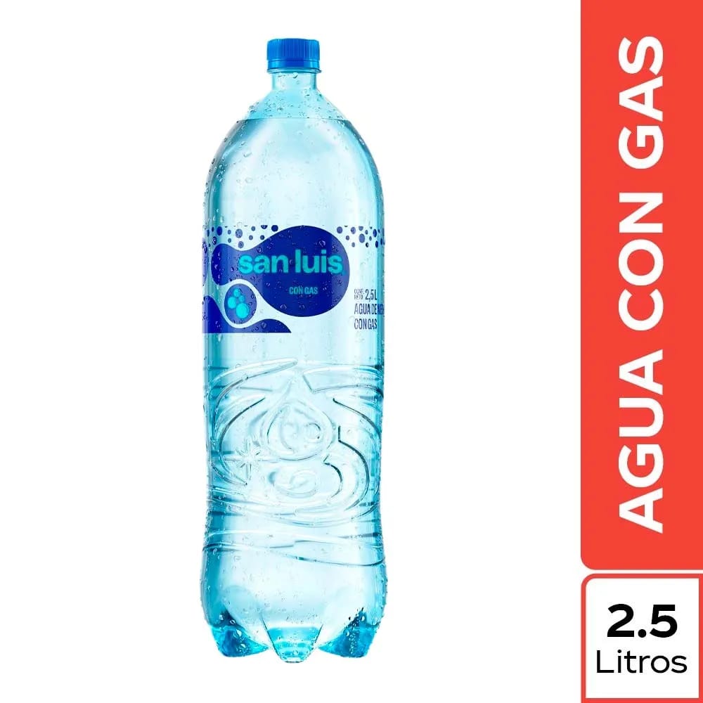 Agua de Mesa SAN LUIS Con Gas Botella 2.5L