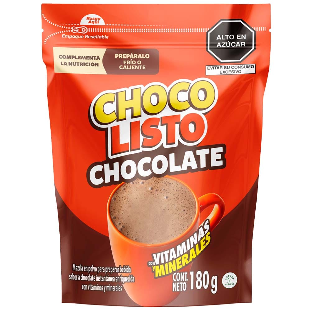 Fortificante en polvo CHOCOLISTO Chocolate Bolsa 200Gr
