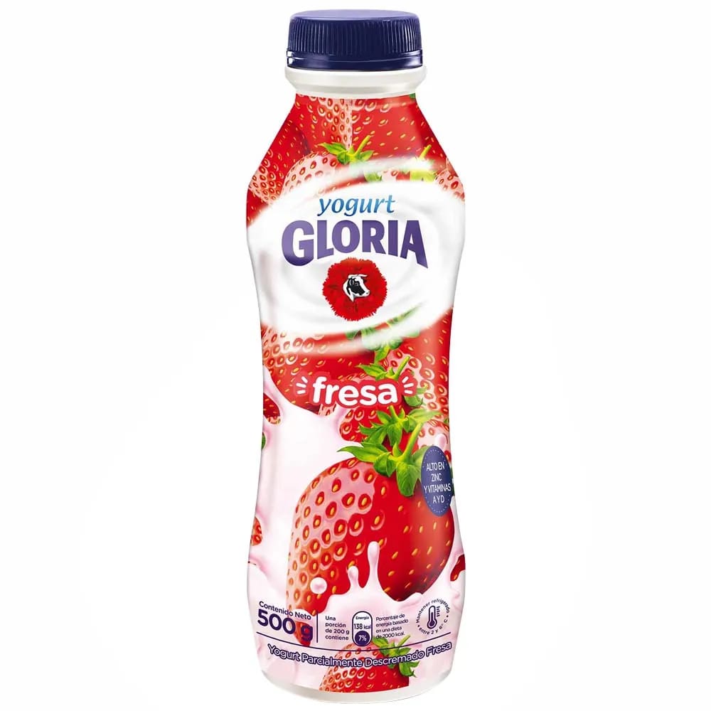 Yogurt Bebible GLORIA Sabor a Fresa Botella 500g