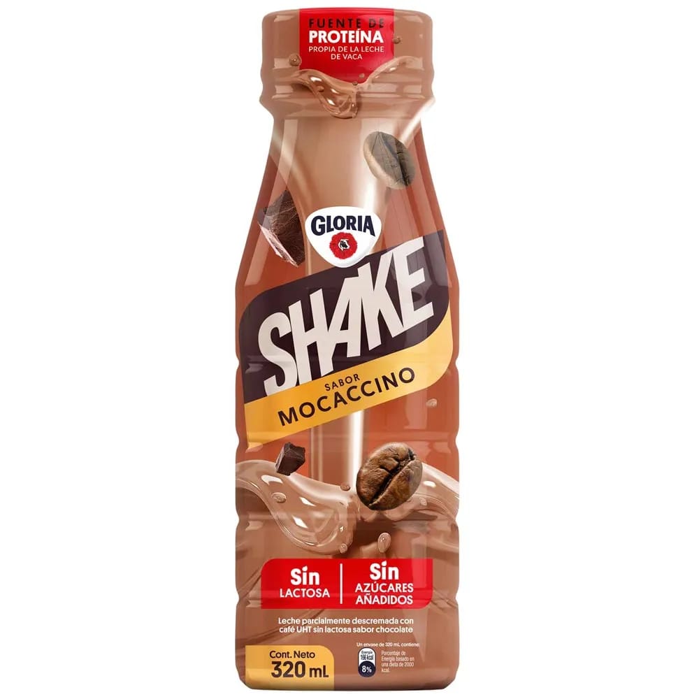 Shake Mocaccino UHT GLORIA Botella 320ml