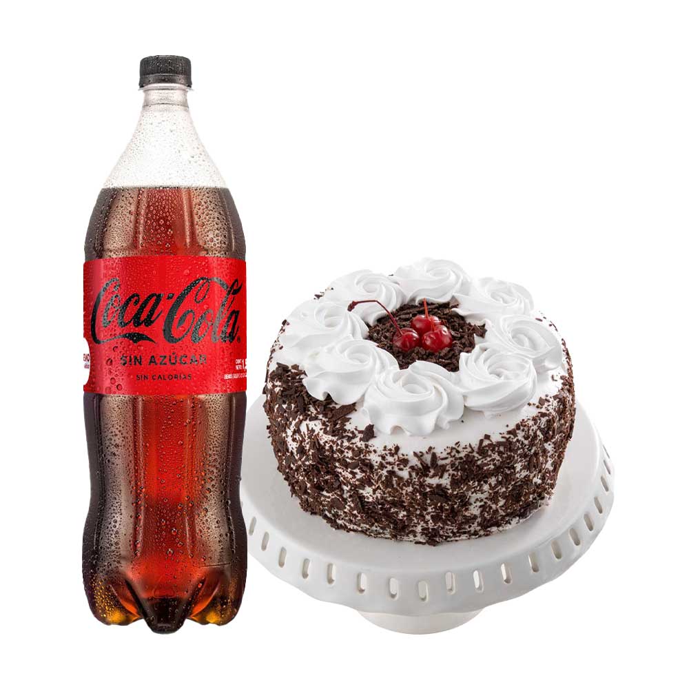 Pack Torta Selva Negra Chica LA FLORENCIA 1un + Gaseosa COCA COLA Sin Azúcar Botella 1.5L