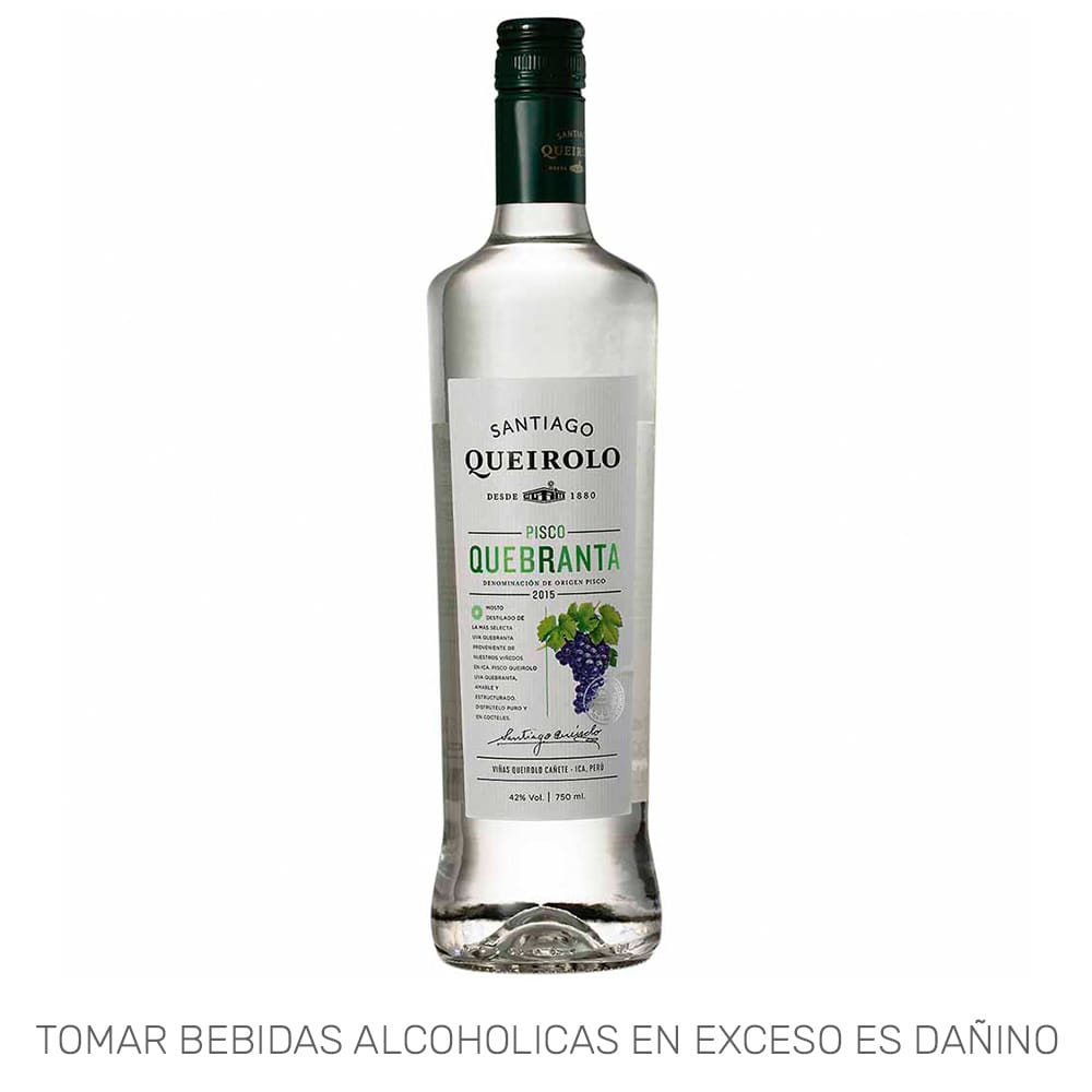Pisco SANTIAGO QUEIROLO Quebranta Botella 750ml