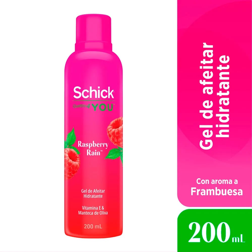 Gel de Afeitar SCHICK Quattro Raspberry Rain Frasco 200ml