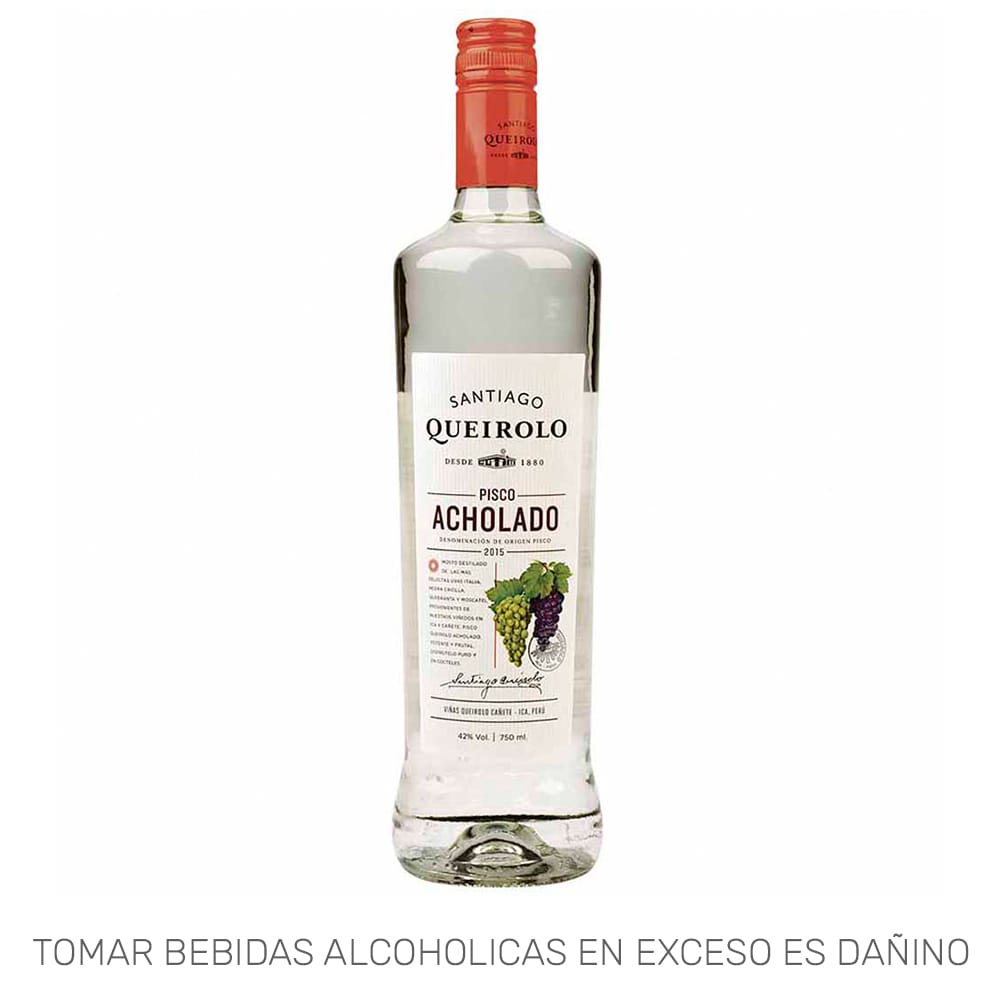 Pisco SANTIAGO QUEIROLO Acholado Botella 750ml