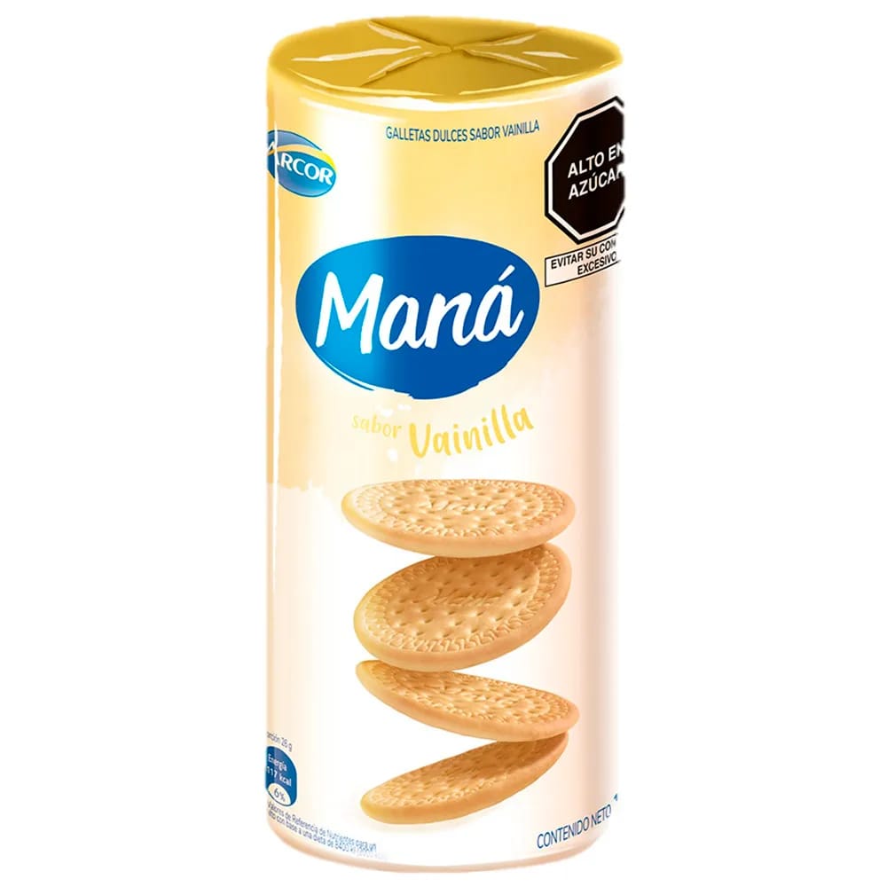 Galletas ARCOR Maná Sabor a Vainilla Paquete 136g