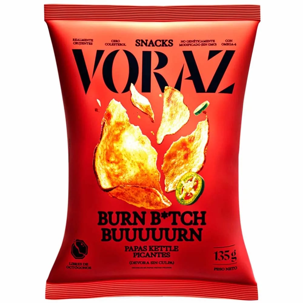 Papas VORAZ Kettle Picantes Bolsa 135g