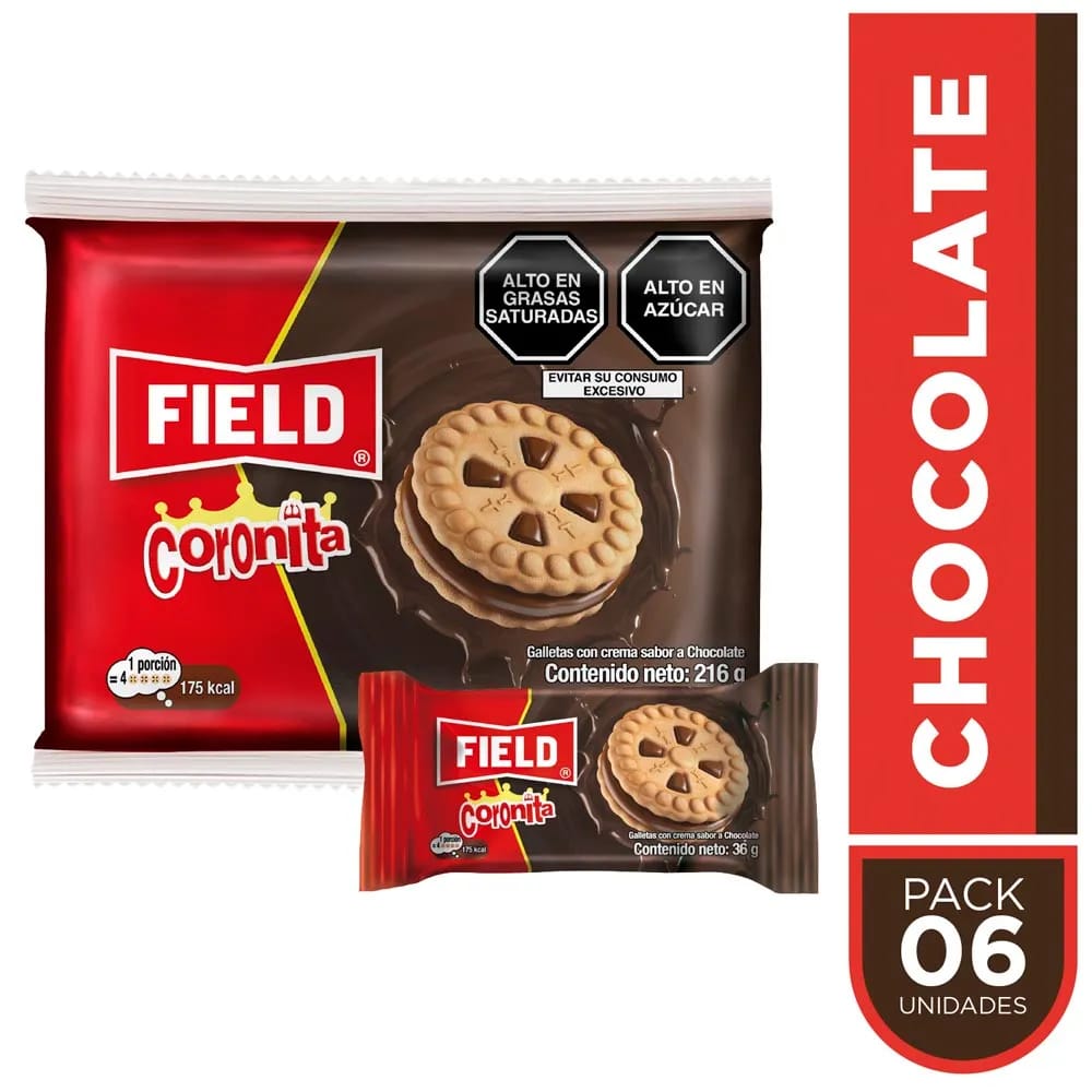 Galletas FIELD Coronita Sixpack Paquete 216g