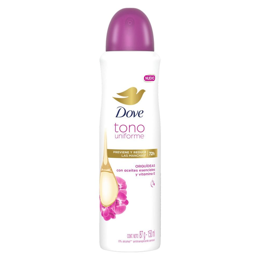 Antitranspirante para Mujer en Aerosol DOVE Orquídeas Frasco 150ml