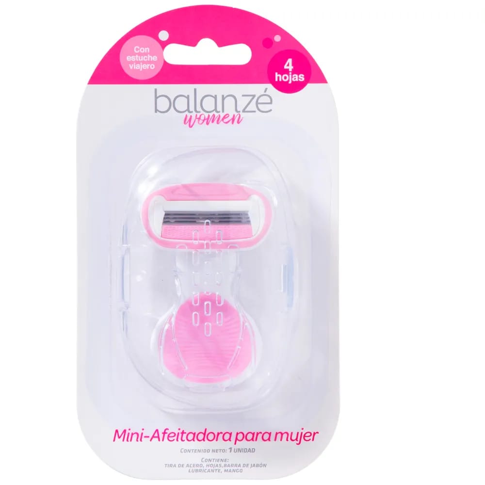 Mini Afeitadora para Mujer BALANZÉ WOMEN 4 Hojas Paquete 1un