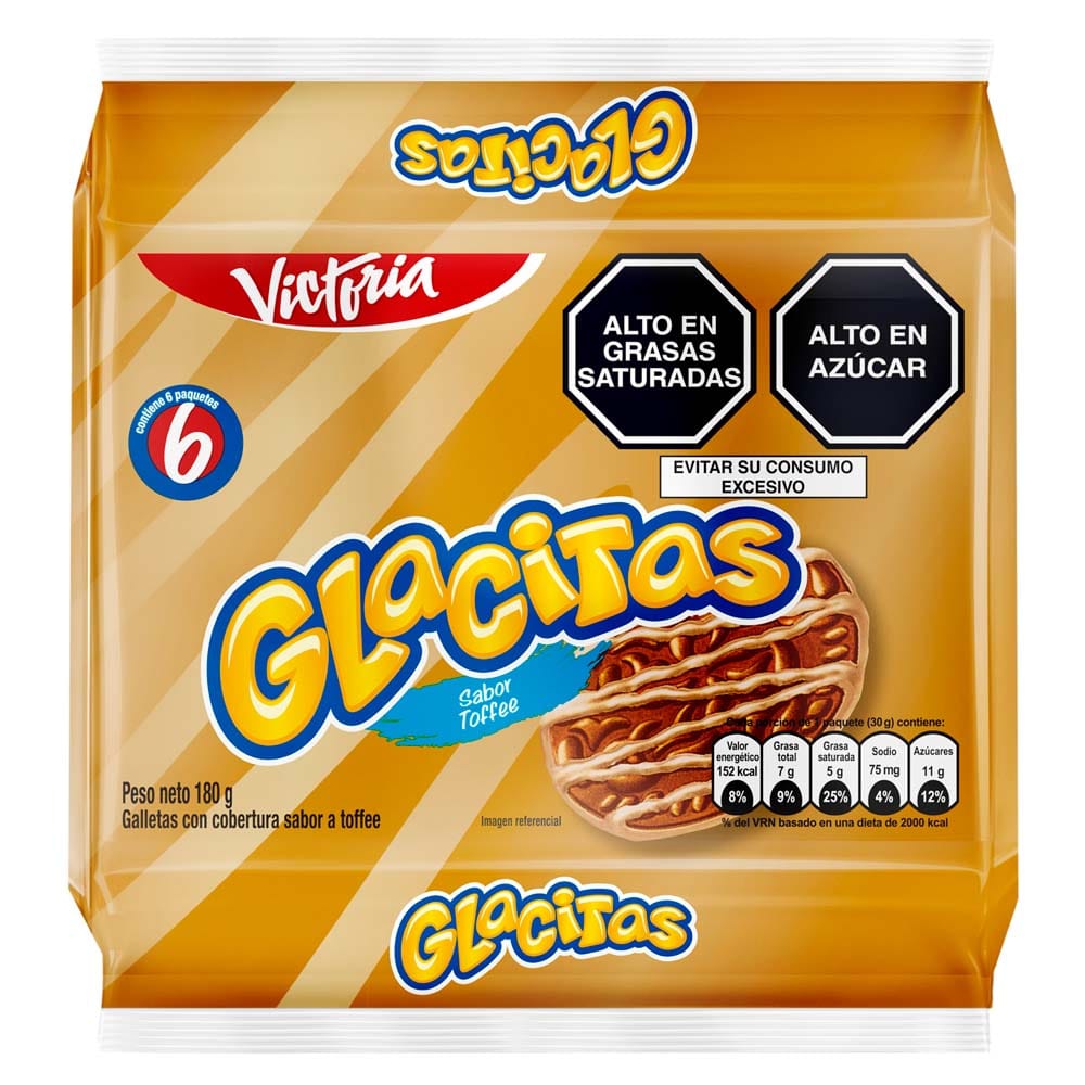 Galletas VICTORIA Glacitas Toffee Paquete 6un