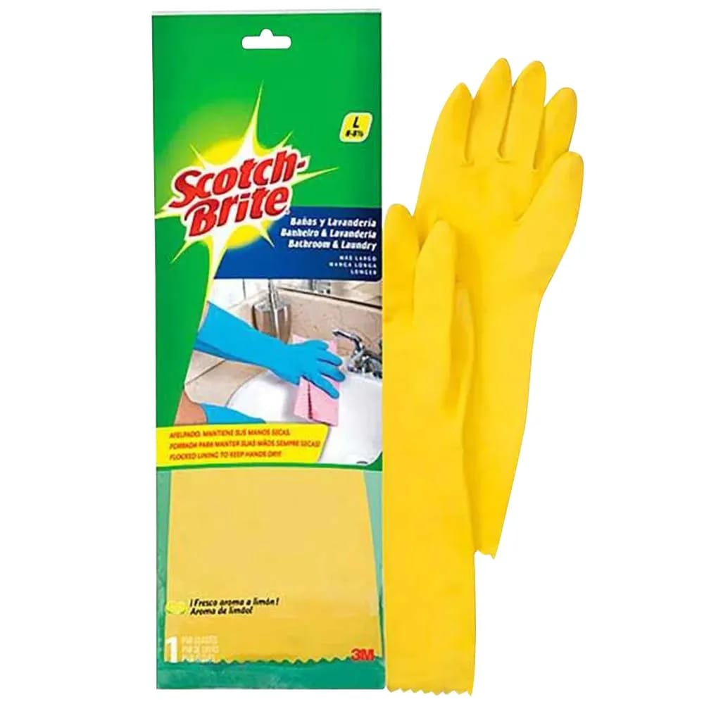 Guantes Lavandería SCOTCH-BRITE Talla 8 Paquete 1un