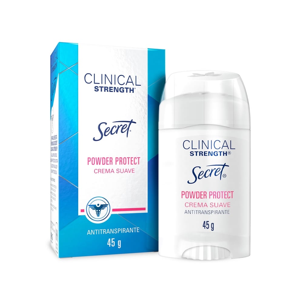 Antitranspirante para Mujer en Crema SECRET Suave Clinical Strength Powder Protect Frasco 45g